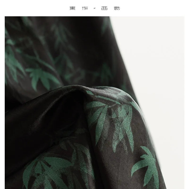 100% Acetate ~ High-Waisted Skirt, Slit Satin Long Skirt, Hip-Hugging Skirt, Women's Spring and Summer New Style