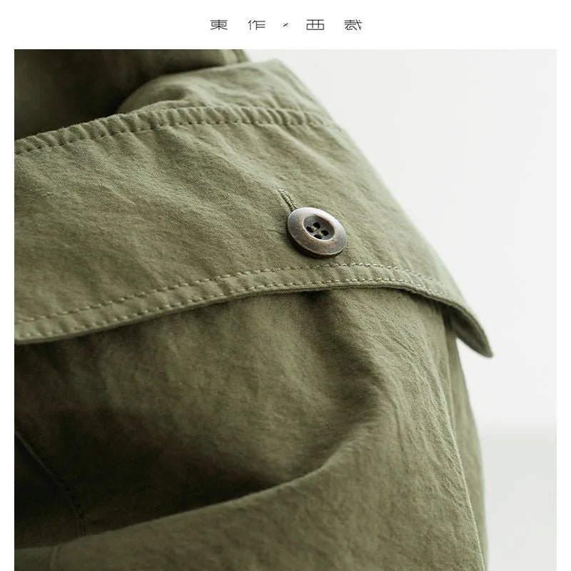 French Retro Style ~ Women's Cotton and Linen Pants, Nine-Point Wide-Leg Pants with an Artistic and Three-Dimensional Silhouette, New for Spring and Summer 2026