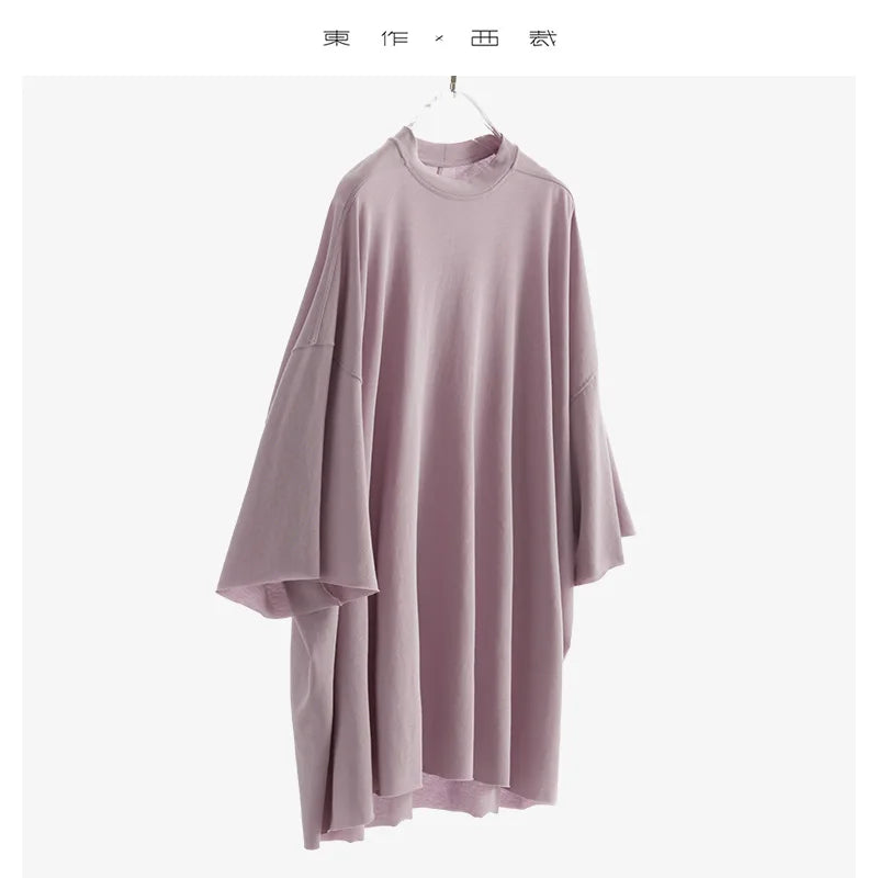 No Sense of Restraint ~ Women's Mid-Length Short-Sleeved T-Shirt, Hemp Organic Cotton Three-Quarter Sleeve Top