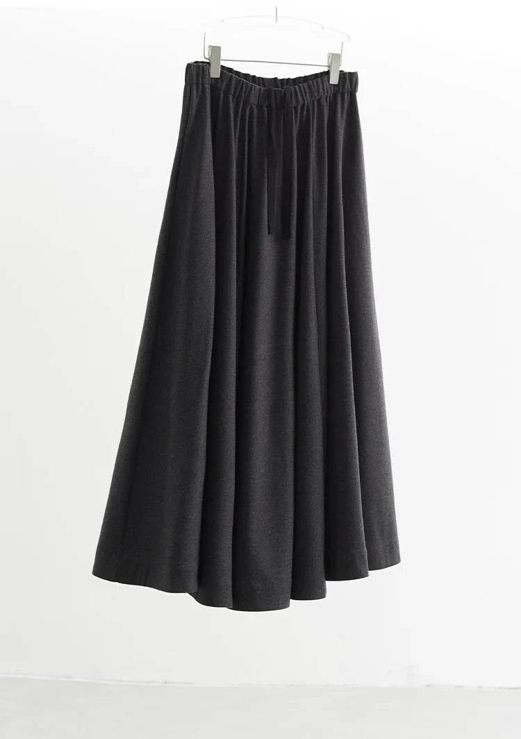 Custom Fabric, Limited Quantity~ High-Waisted Slimming A-Line Skirt, Virgin Wool Flared Skirt, Clean-Cut Workwear-Style Umbrella Skirt, New Model for Autumn/Winter 2025