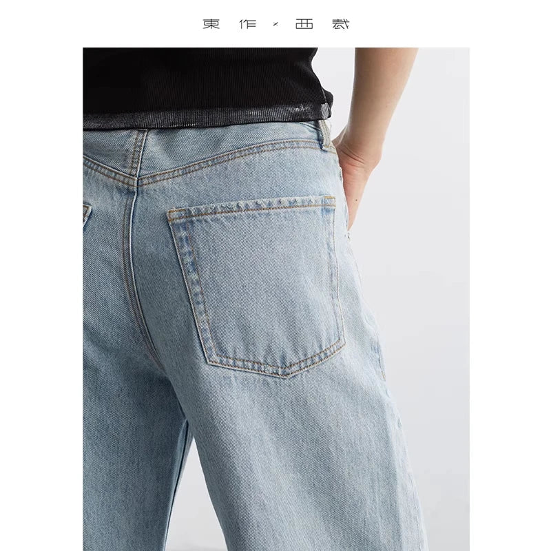 Improve Your Leg Shape~100% Cotton All-Season Versatile Casual Denim Pants That Flatter Your Leg Lines, Curved Banana Pants, New for Autumn/Winter 2025